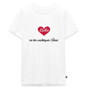 Zutat Liebe Koch Köchin Chefkoch Chefköchin - Teenager Premium Bio T-Shirt - Weiß - Vorne - AI Model Teenager Male light (155cm)