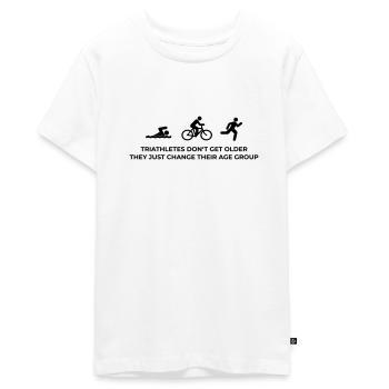 Triathletes - Teenager Premium Organic T-Shirt - white - Front - AI Model Teenager Male light (155cm)