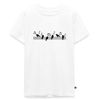 Chant des oiseaux - T-shirt Premium bio Ado - blanc - Devant - AI Model Teenager Male light (155cm)