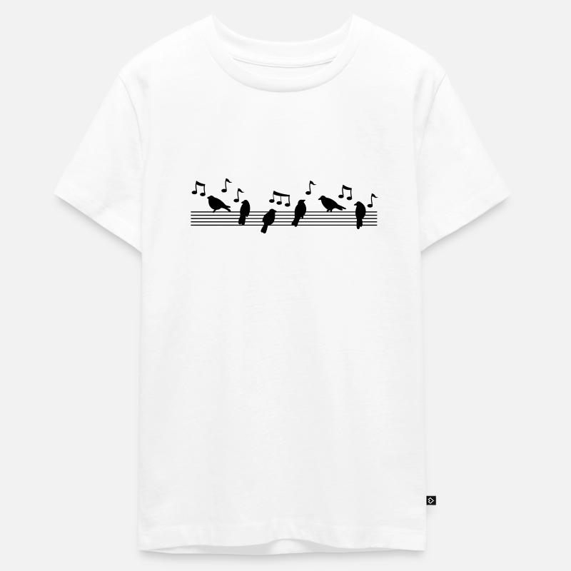 Chant des oiseaux - T-shirt Premium bio Ado - blanc