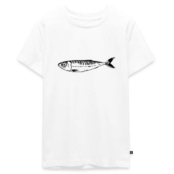 La sardine - T-shirt Premium bio Ado - blanc - Devant - AI Model Teenager Male light (155cm)
