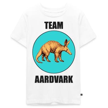 Animals Nature Logo Comic Aardvark Aardvark - Teenager Premium Organic T-Shirt - white - Front - AI Model Teenager Male light (155cm)