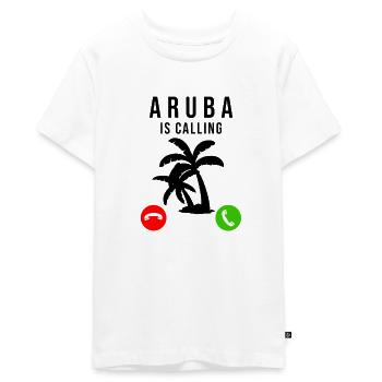 Aruba - Teenager Premium Organic T-Shirt - white - Front - AI Model Teenager Male light (155cm)