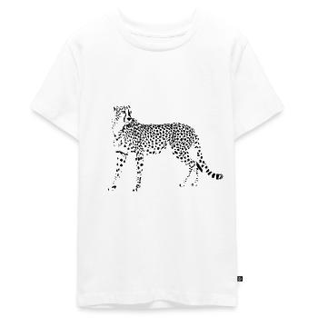 guépard - T-shirt Premium bio Ado - blanc - Devant - AI Model Teenager Male light (155cm)
