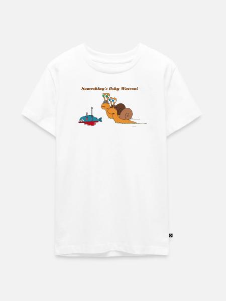 Sherlock Holmes Schnecke - Teenager Premium Bio T-Shirt - Weiß