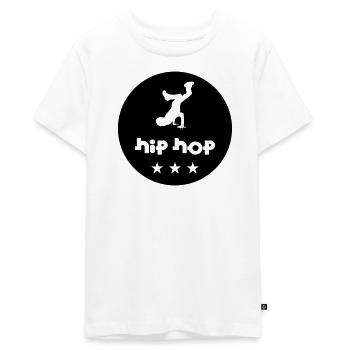 Hip Hop - T-shirt Premium bio Ado - blanc - Devant - AI Model Teenager Male light (155cm)