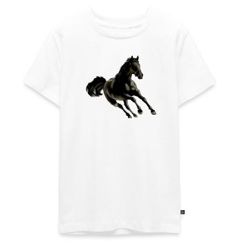 cheval - T-shirt Premium bio Ado - blanc - Devant - AI Model Teenager Male light (155cm)