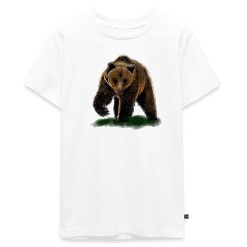 Bär - Teenager Premium Bio T-Shirt - Weiß - Vorne - AI Model Teenager Male light (155cm)