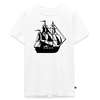 Schiff - Teenager Premium Bio T-Shirt - Weiß - Vorne - AI Model Teenager Male light (155cm)