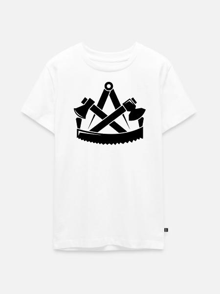 Zimmerer Zunftzeichen - Zimmermann Zunft - Teenager Premium Bio T-Shirt - Weiß