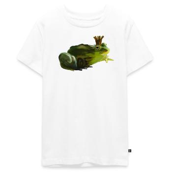 prince grenouille - T-shirt Premium bio Ado - blanc - Devant - AI Model Teenager Male light (155cm)