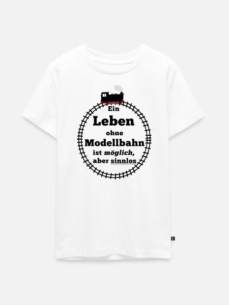 Modelleisenbahn - Teenager Premium Bio T-Shirt - Weiß