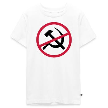 Signe du communisme interdit - T-shirt Premium bio Ado - blanc - Devant - AI Model Teenager Male light (155cm)