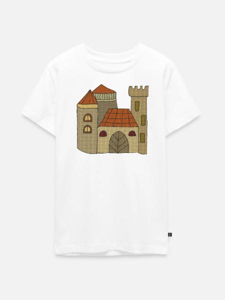 schloss Burg - Teenager Premium Bio T-Shirt - Weiß