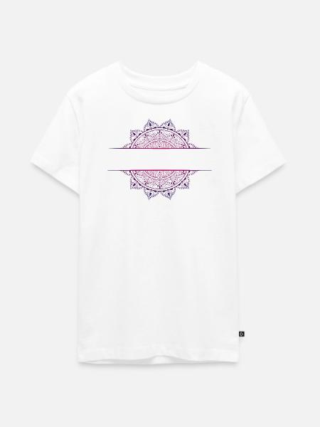 Mandala pink magenta - Teenager Premium Bio T-Shirt - Weiß