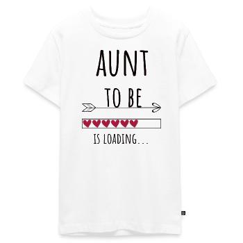 Aunt to bebecoming aunt announcement gift - Teenager Premium Organic T-Shirt - white - Front - AI Model Teenager Male light (155cm)
