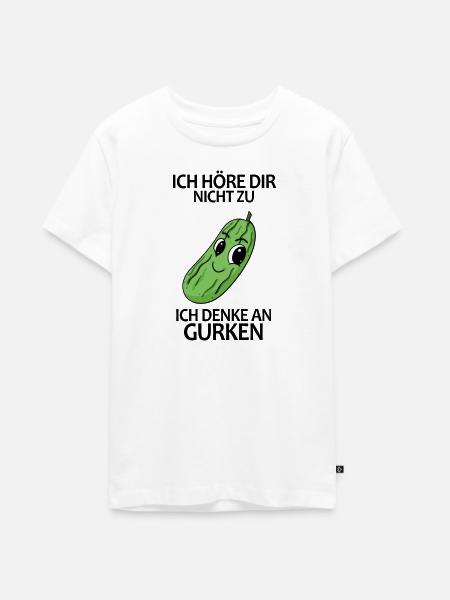 Gurke Spruch - Teenager Premium Bio T-Shirt - Weiß