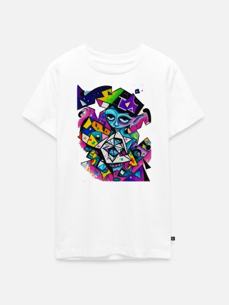 Graffiti - Teenager Premium Bio T-Shirt - Weiß