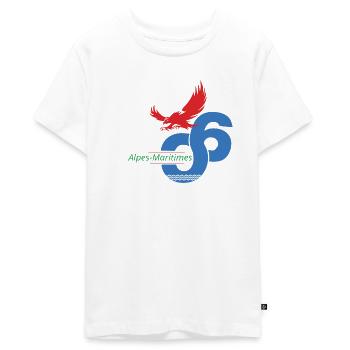 Alpes-Maritimes - Teenager Premium Organic T-Shirt - white - Front - AI Model Teenager Male light (155cm)