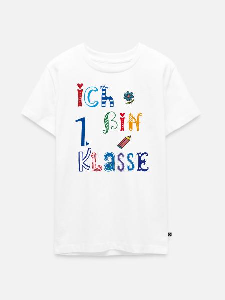 ich bin Erste Klasse - Teenager Premium Bio T-Shirt - Weiß