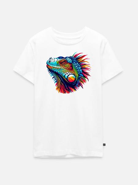 Leguan - Teenager Premium Bio T-Shirt - Weiß