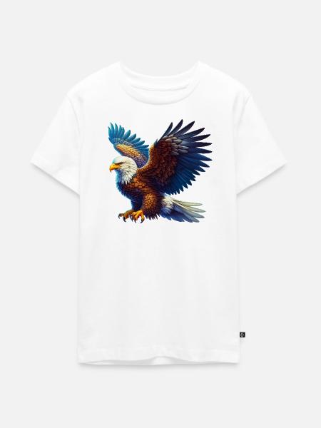 Adler - Teenager Premium Bio T-Shirt - Weiß