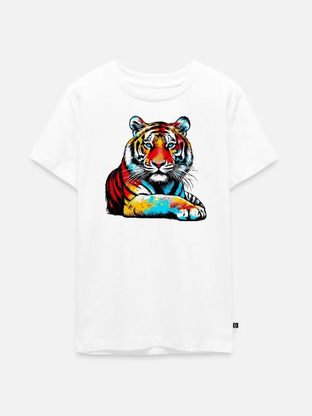 Tiger - Teenager Premium Bio T-Shirt - Weiß