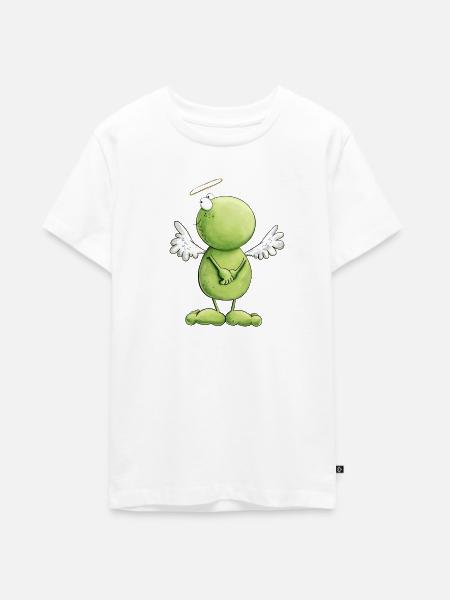 Frosch Engel Unschuld - Teenager Premium Bio T-Shirt - Weiß