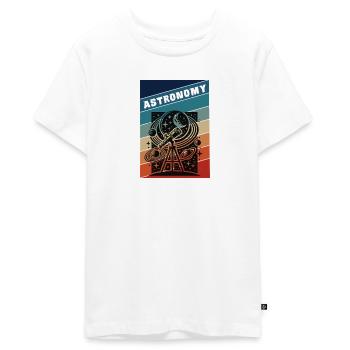 Astronomie Retro Style - Teenager Premium Bio T-Shirt - Weiß - Vorne - AI Model Teenager Male light (155cm)
