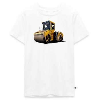 Rouleau compresseur - T-shirt Premium bio Ado - blanc - Devant - AI Model Teenager Male light (155cm)
