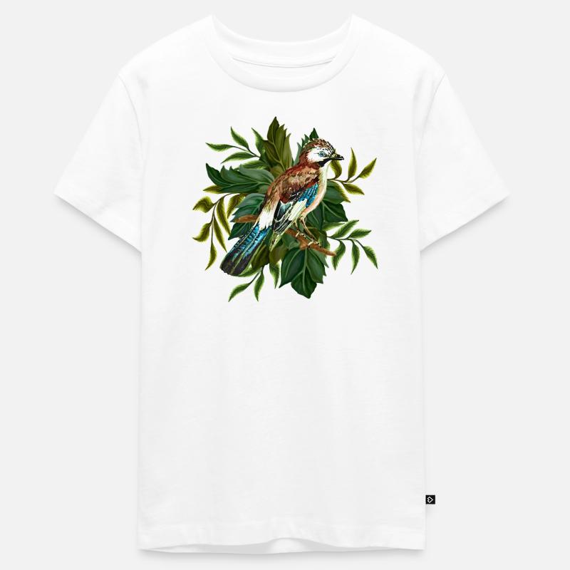 Oiseau coloré - T-shirt Premium bio Ado - blanc