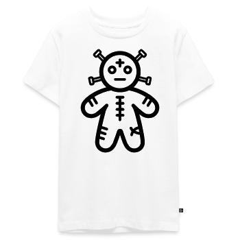 Voodoo-Puppe - Teenager Premium Bio T-Shirt - Weiß - Vorne - AI Model Teenager Male light (155cm)