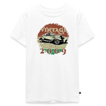 16. Geburtstag - Klassiker - Vintage since 12/2009 - Teenager Premium Bio T-Shirt - Weiß - Vorne - AI Model Teenager Male light (155cm)
