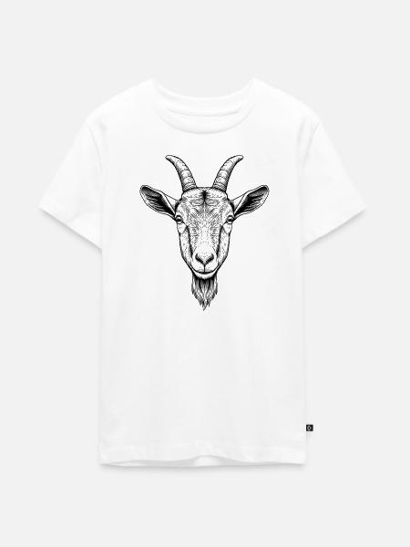 Ziege - Teenager Premium Bio T-Shirt - Weiß