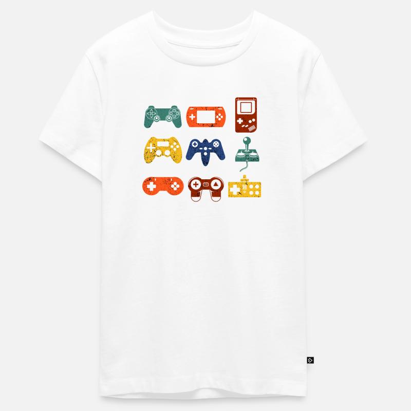 Console de jeux rétro  - T-shirt Premium bio Ado - blanc
