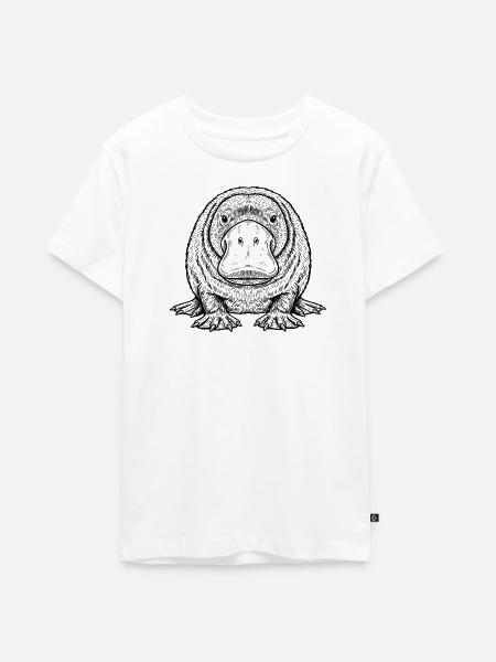 Schnabeltier  - Teenager Premium Bio T-Shirt - Weiß