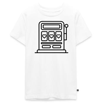 Casino-Spielautomat - Teenager Premium Bio T-Shirt - Weiß - Vorne - AI Model Teenager Male light (155cm)
