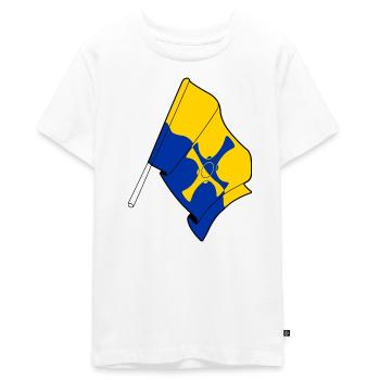 Drapeau de Durham - T-shirt Premium bio Ado - blanc - Devant - AI Model Teenager Male light (155cm)