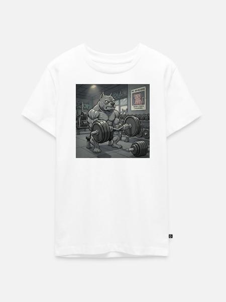 Pitbull-Gym - Teenager Premium Bio T-Shirt - Weiß