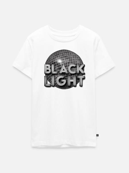 Schwarzes Licht Retro-Disco - Teenager Premium Bio T-Shirt - Weiß