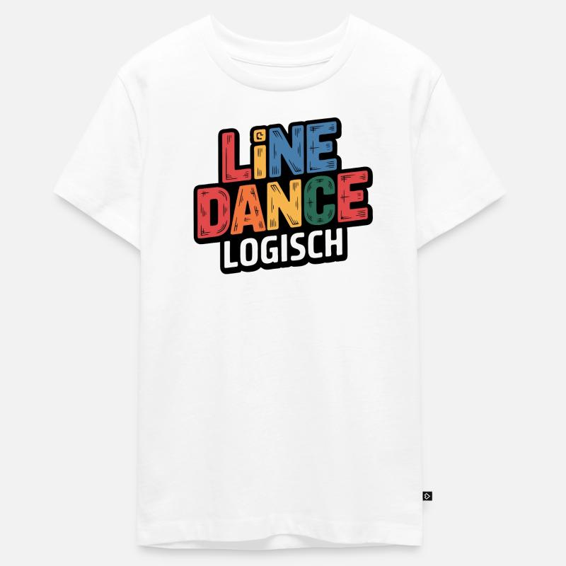 LineDance Logique Coloré - T-shirt Premium bio Ado - blanc