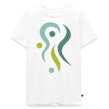 yoga_design_2 - Teenager Premium Organic T-Shirt - white - Front - AI Model Teenager Male light (155cm)