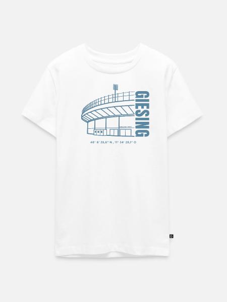 Stadion Print Grünwalder - Teenager Premium Bio T-Shirt - Weiß