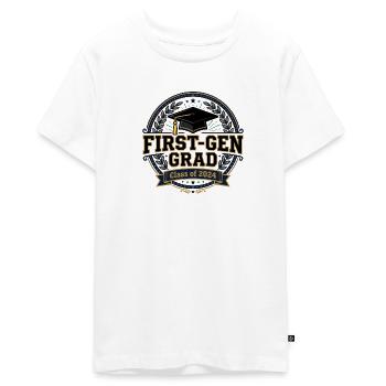 First-Gen Grad 2024 Celebration - Teenager Premium Organic T-Shirt - white - Front - AI Model Teenager Male light (155cm)