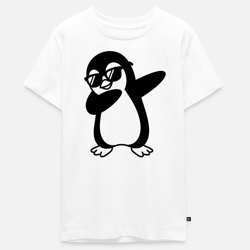 Penguin Dab - T-shirt Premium bio Ado - blanc