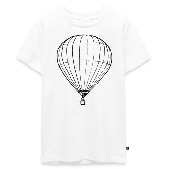 Montgolfière - Illustration - T-shirt Premium bio Ado - blanc - Devant - AI Model Teenager Male light (155cm)