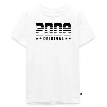 2008 Original Retrodesign | Birthday - Teenager Premium Organic T-Shirt - white - Front - AI Model Teenager Male light (155cm)