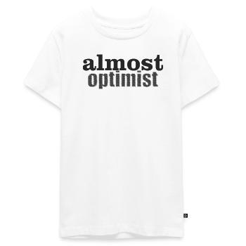 optimiste - T-shirt Premium bio Ado - blanc - Devant - AI Model Teenager Male light (155cm)