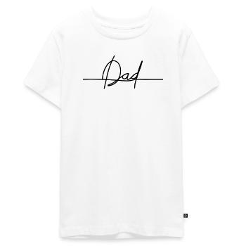 Papa Online Fortlaufend - Teenager Premium Bio T-Shirt - Weiß - Vorne - AI Model Teenager Male light (155cm)