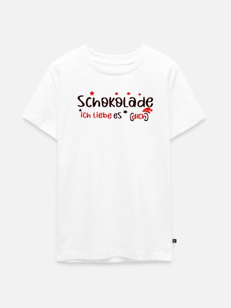 Schokolade - Teenager Premium Bio T-Shirt - Weiß